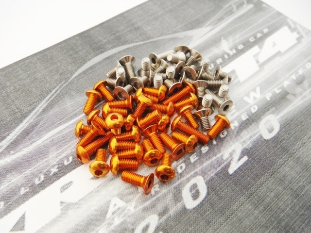 X Ray T4 2020 Titanium & Aluminum Hex Socket Screw Set (Orange) X RAY T4 2020 Titanium &
