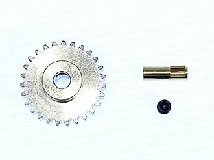 Φ2mm Conversion Adapter &06M Boron Coated Pinion 27T Set (for T3-01) Φ2mm
