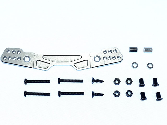 Aluminum Rear Shock Tower (Silver) Rear damper stay Silver(Tamiya WR-02/G6-01) (for Tamiya GF-01/G6-01)