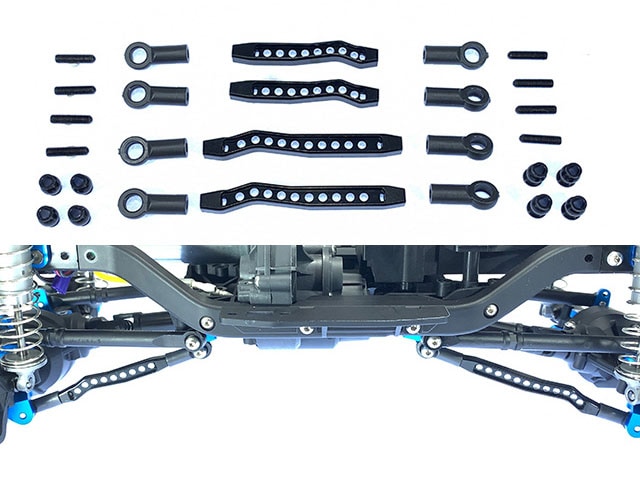 Aluminum Lower Arm Set (Front / Rear) (for Tamiya CC-02)
