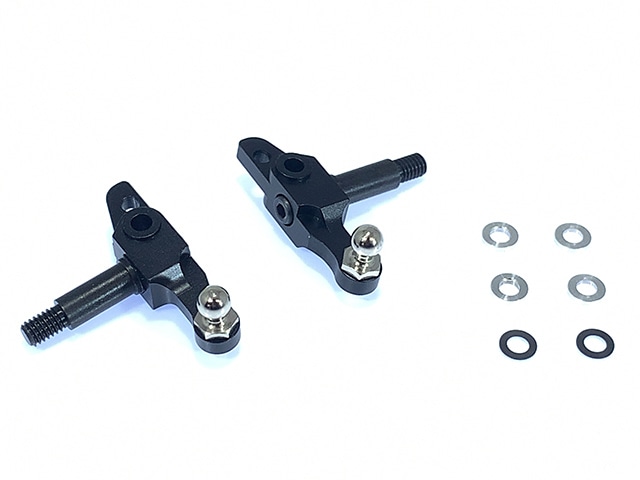 Aluminum Steering Knuckle (Black) Trail 4mm (for Tamiya DT-02/DT-03)