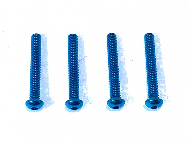 2.6×18 Hex Socket Button Head Duralumin Screw (Light Blue /4pcs)