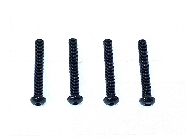 2.6×18 Hex Socket Button Head Duralumin Screw (Black /4pcs)