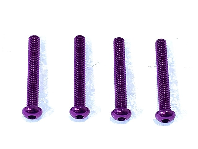 2.6×18 Hex Socket Button Head Duralumin Screw (Purple /4pcs)