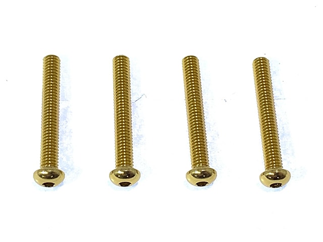 2.6×18 Hex Socket Button Head Duralumin Screw (Gold /4pcs)