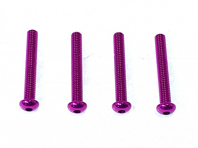 2.6×18 Hex Socket Button Head Duralumin Screw (Pink /4pcs)