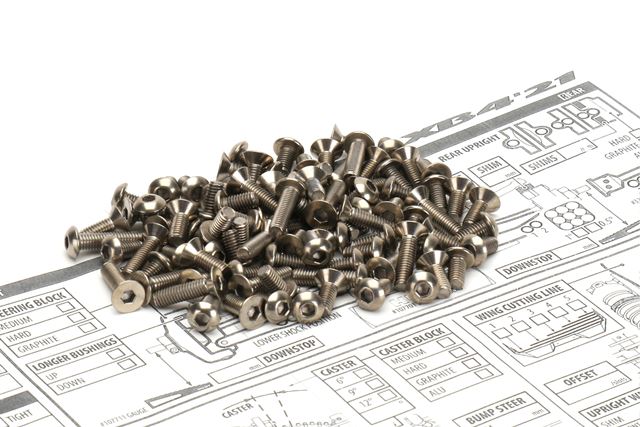 X Ray (for XB4 2021) Titanium Hex Socket Screw Set X RAY XB4