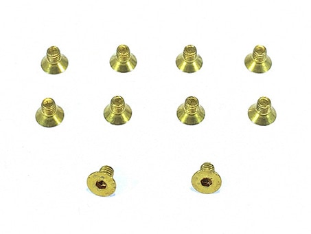 Brass M3×5mm Hex Socket Countersunk Screw 10pcs Brass hex flat head screw M3×5mm 10pcs