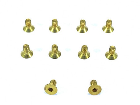 Brass M3×6mm Hex Socket Countersunk Screw 10pcs Brass hex flat head screw M3×6mm 10pcs