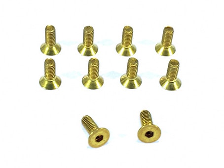 Brass M3×8mm Hex Socket Countersunk Screw 10pcs Brass hex flat head screw M3×8mm 10pcs