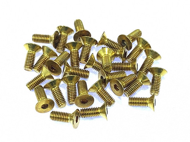 Brass M3×8mm Hex Socket Countersunk Screw 30pcs Brass hex flat head screw M3×8mm 30pcs