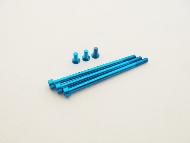 アルミスクリューセット  ヨコモDX-1type-R/Reve D Abusolute1モーター用 (T-Blue)　Brushless motor aluminum screw Set YOKOMO DX-1(T-Blue)