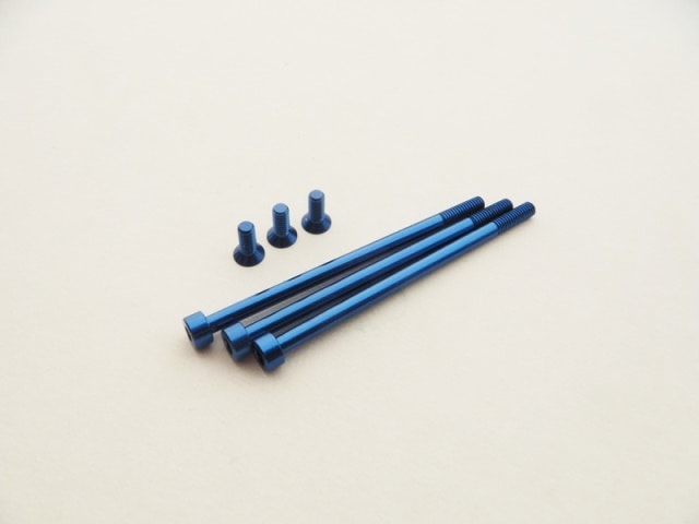 アルミスクリューセット  ヨコモDX-1type-R/Reve D Abusolute1モーター用 (Y-Blue)　Brushless motor aluminum screw Set YOKOMO DX-1(Y-Blue)