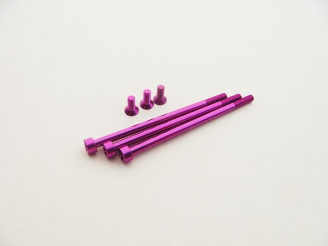 アルミスクリューセット  ヨコモDX-1type-R/Reve D Abusolute1モーター用 (Purple)　Brushless motor aluminum screw Set YOKOMO DX-1(Pueple)