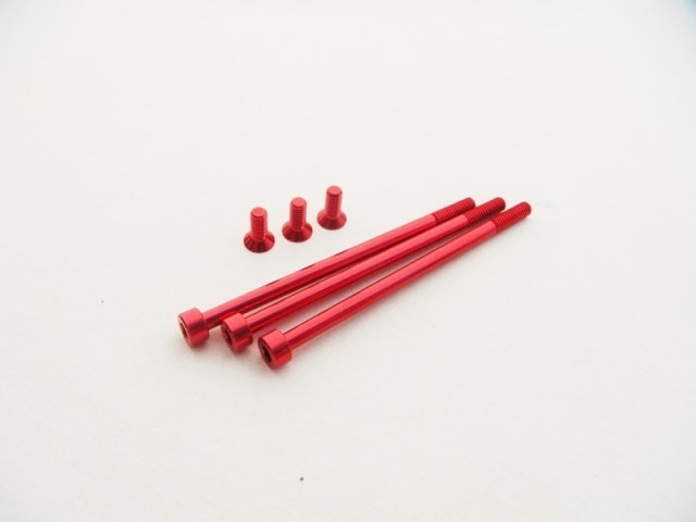 アルミスクリューセット  ヨコモDX-1type-R/Reve D Abusolute1モーター用 (Red)　Brushless motor aluminum screw Set YOKOMO DX-1(Red)