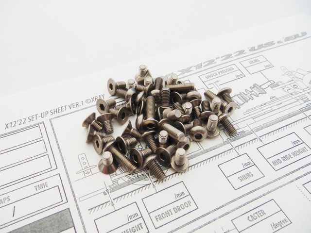 X Ray X12` (for 2022) Titanium Hex Socket Screw Set X RAY X1 2022EU/US