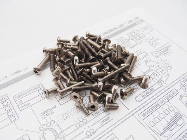 X Ray XB2C/D 2022 Titanium Hex Socket Screw Set X RAY XB2C/D