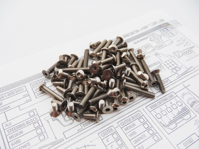 X Ray XB4C/D 2022 Titanium Hex Socket Screw Set X RAY XB4C/D