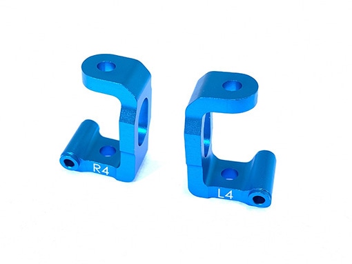 Aluminum Front C Hub Carrier Caster 4 Degrees (for Tamiya DF-03) Blue