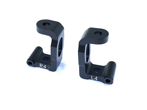 Aluminum Front C Hub Carrier Caster 4 Degrees (for Tamiya DF-03) Black