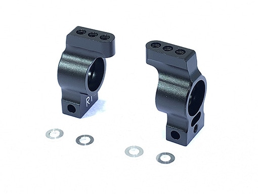 Aluminum Rear Hub Toe-In 1 Degrees (for Tamiya DF-03) Black
