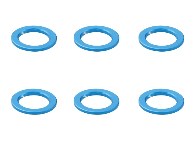 M4 Aluminum Collar φ6×4×0.5t (Light Blue)6 pcs.