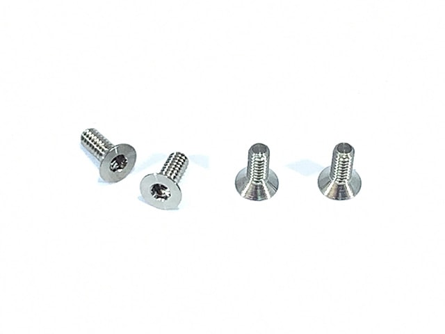 Machined 64 Titanium Hex Socket Countersunk Screw M2×5mm 4pcs High Precision Machined 64Titanium hex flat head screw M2×5mm 4pcs