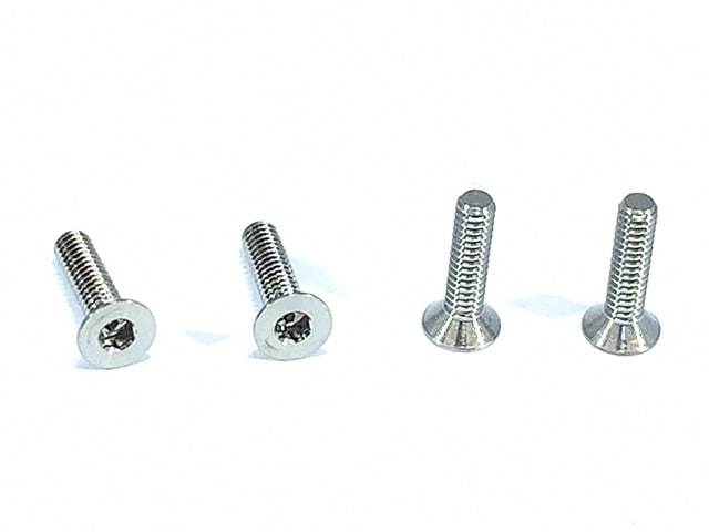 Machined 64 Titanium Hex Socket Countersunk Screw M2×8mm 4pcs High Precision Machined 64Titanium hex flat head screw M2×8mm 4pcs