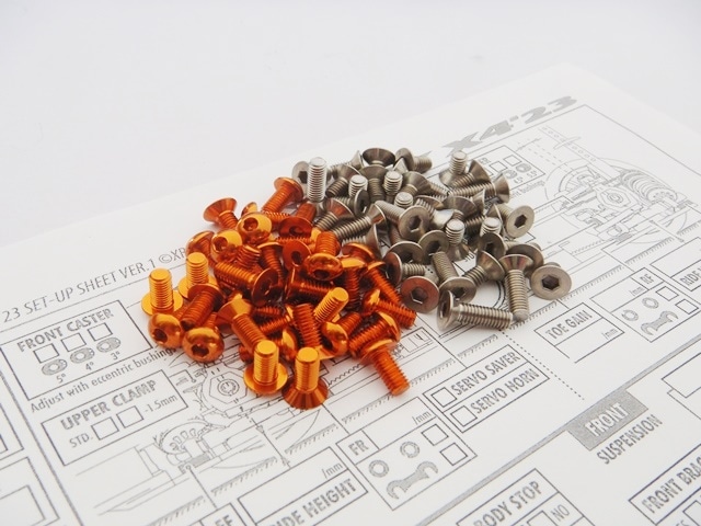 X Ray X4 2023 Titanium & Aluminum Hex Socket Screw Set (Orange) X RAY X4 2023 Titanium &