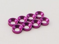 M2 Aluminum Countersunk Washer (Purple) 8pcs M2 Washer for countersunk screw (Purple) OD4.6mm 8pcs