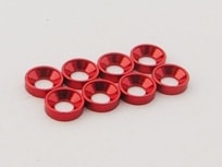 M2 Aluminum Countersunk Washer (Red) 8pcs M2 Washer for countersunk screw (Red) OD4.6mm 8pcs