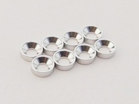 M2 Aluminum Countersunk Washer (Silver) 8pcs M2 Washer for countersunk screw (Silver) OD4.6mm 8pcs