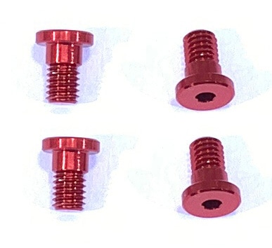 Aluminum Spur gear Fixing screw (for Aluminum Spur Gear Fixed Screw (Red) 4pcs 48/64 Pitch)(Red) for 48/64pitch 4pcs