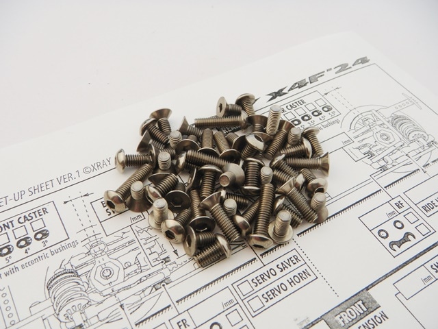 X Ray X4F 2024 Titanium Hex Socket Screw Set X RAY X4F