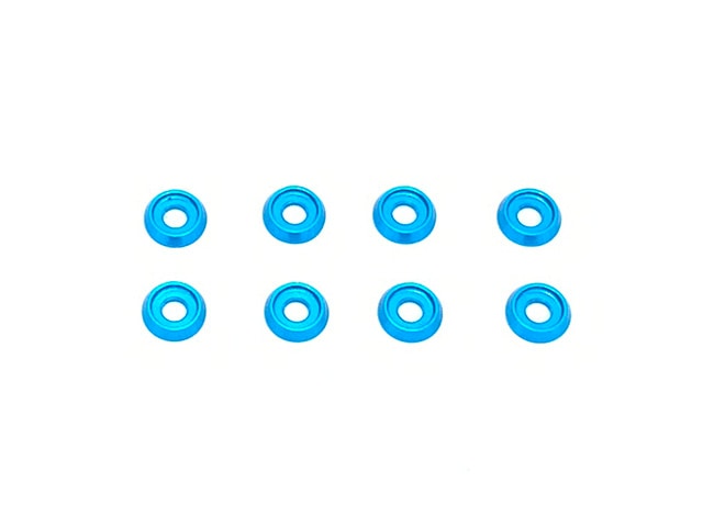 Aluminum Washer (for M3 Cap Screw)(Light Blue) 8pcs Aluminum M3
