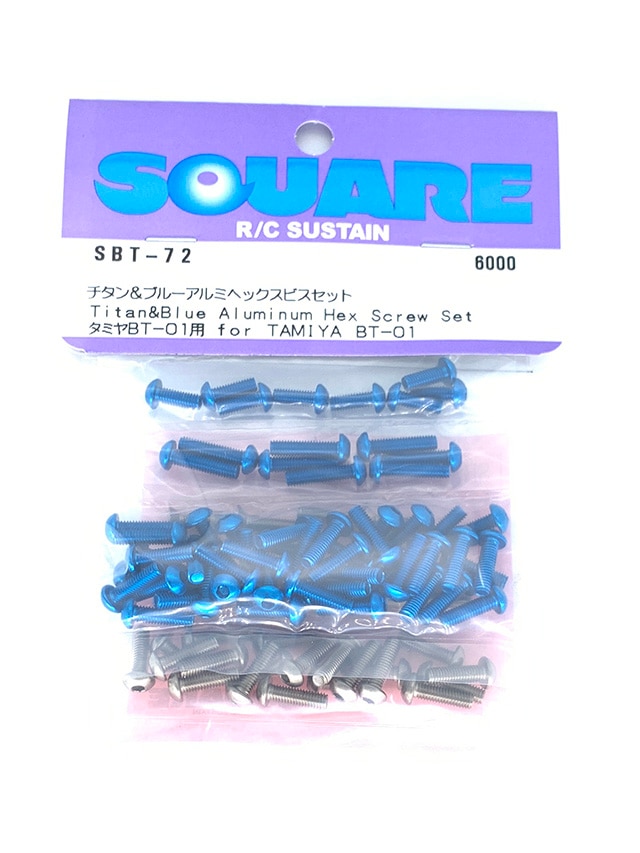Titanium & Blue Aluminum Hex Socket Screw Set (for Tamiya BT-01) Titanium &