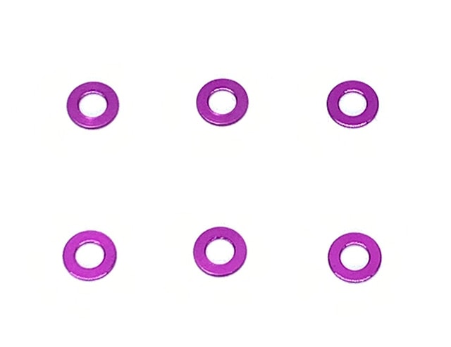 M2.6 Aluminum Collar 0.5t(Purple) 6pcs M2.6