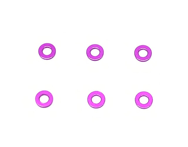 M2.6 Aluminum Collar 1.0t(Purple) 6pcs M2.6