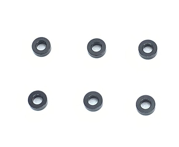 M2.6 Aluminum Collar 2.0t(Black) 6pcs M2.6