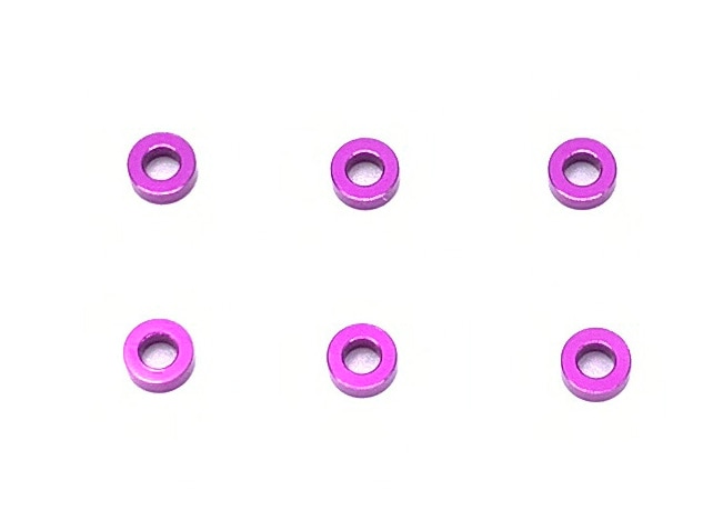 M2.6 Aluminum Collar 2.0t(Purple) 6pcs M2.6