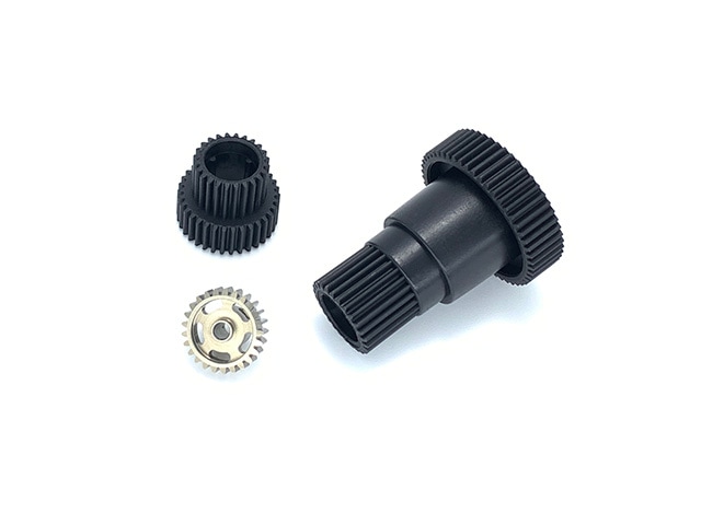 High-Speed Gear & Ultra-Hard Aluminum Pinion 25T Set Wild Willy (for 2) High Speed Gear & Super Hard Aluminum Pinion 25T Set TAMIYA WR-02
