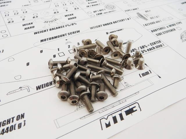 無限MTC3 チタンヘックススクリューセット　Titanium Hex screw set(MUGEN MTC3)