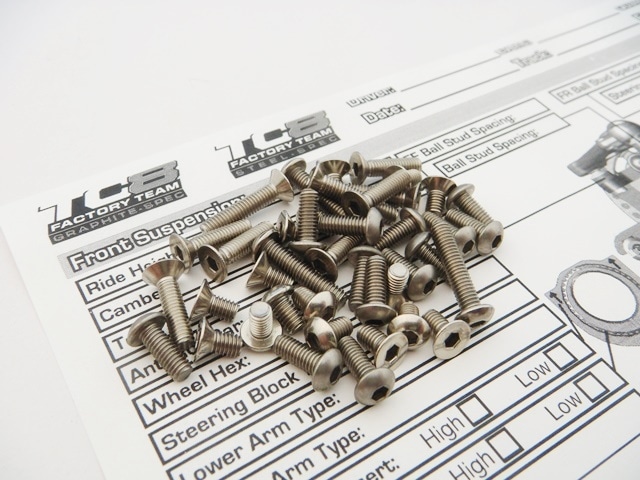 Team Associated TC8 Titanium Hex Socket Screw Set