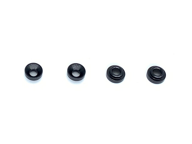 M3 Countersunk Washer (Black) 4 pcs. Futaba 5mm Hole M3 (for Futaba 5mm Hole Servo)