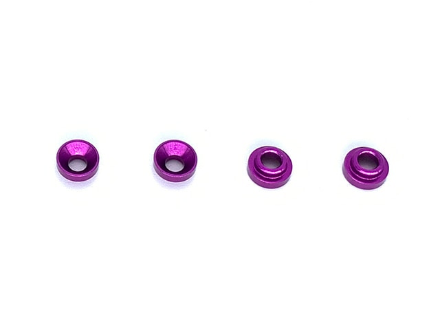 M3 Countersunk Washer (Purple) 4 pcs. Futaba 5mm Hole M3 (for Futaba 5mm Hole Servo)