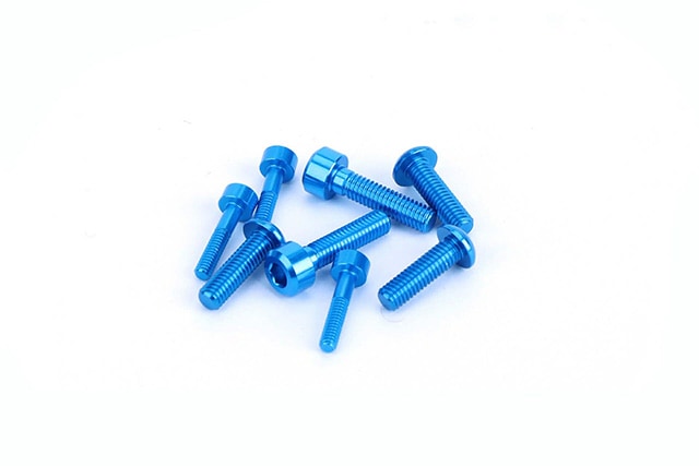 FUTABA 6PV用アルミスクリューセット(ライトブルー) 　Aluminum Screw Set for FUTABA 6PV (Light Blue)