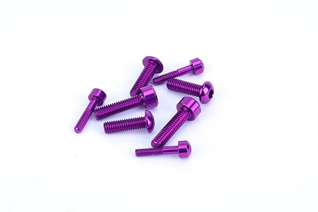 FUTABA 6PV用アルミスクリューセット(パープル)    　Aluminum Screw Set for FUTABA 6PV (Purple)