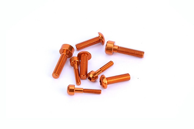 FUTABA 6PV用アルミスクリューセット(オレンジ)     　Aluminum Screw Set for FUTABA 6PV (Orange)