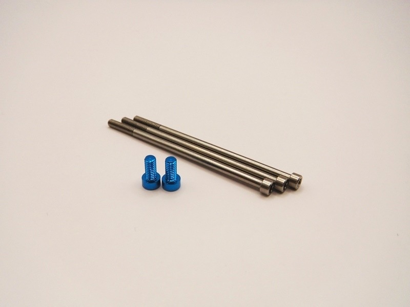 ブラシレスモーターBandit G4用チタン/アルミスクリューセット(ライトブルー) 　Titanium/Aluminum Screw Set for Bandit G4 Brushless Motor (Light Blue)