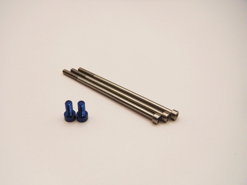ブラシレスモーターBandit G4用チタン/アルミスクリューセット(濃ブルー) 　Titanium/Aluminum Screw Set for Bandit G4 Brushless Motor (Dark Blue)